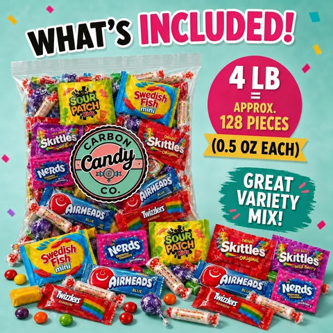 Pinata Candy Variety Pack - 4 Lb Assorted Mix, Halloween Candies for Kids