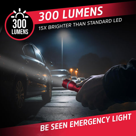 Energizer R-300 LED Flashlight Emergency Safety Light, Bright IPX4 Water Resistant Flash Light, Durable Emergency Light for Hurricane Preparedness, Batteries Included