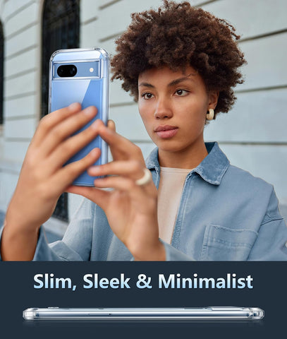 FNTCASE for Google Pixel 8a Case Clear Anti Yellowing