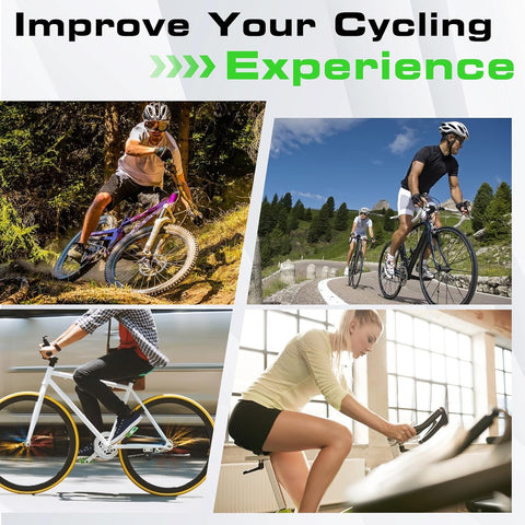 Zacro Bike Seat Cushion - Gel Padded Cover for Men Women Comfort, Extra Soft Exercise Bicycle Compatible with Peloton, Stationary or Cruiser Seats