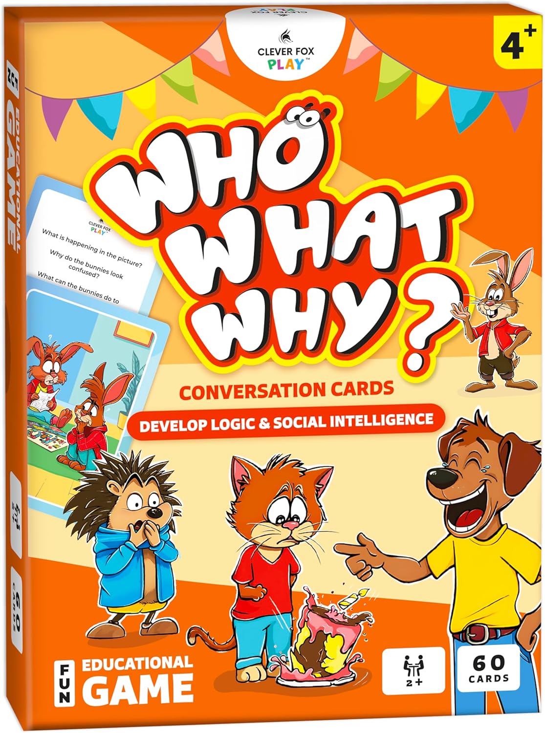 Who What Why Conversation Cards for Kids, Speech Therapy Materials, Ages 4+