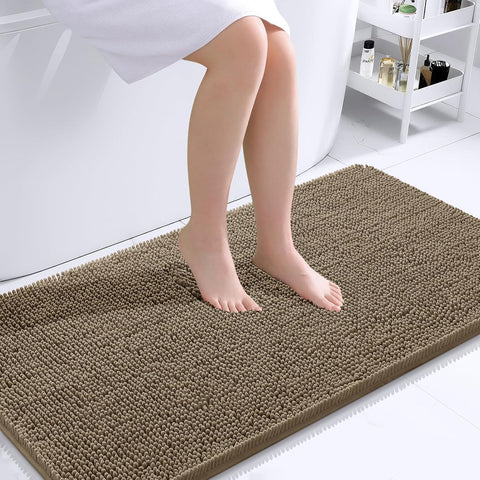 OLANLY Bathroom Runner Rugs 44x24, Extra Soft Absorbent Chenille Bath Rugs