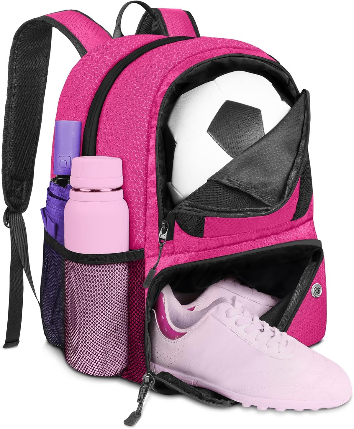 YOREPEK Soccer Backpack, Soccer Bag with Ball Holder and Shoe Compartment