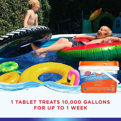 HTH 42043 Super 3" Chlorinating Tablets Swimming Pool Chlorine, 8 lbs