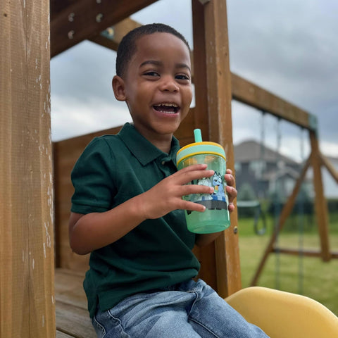 Zak Designs Bluey Kelso Toddler Cups For Travel or At Home, 15oz 2-Pack Durable Plastic Sippy Cups With Leak-Proof Design is Perfect For Kids (Bluey & Friends)