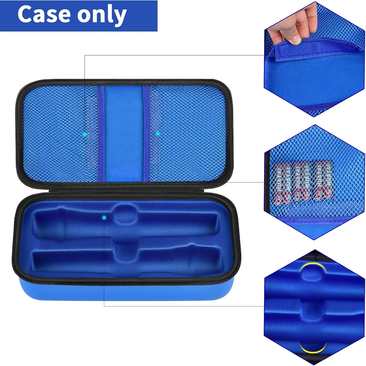 Wireless Microphone Case Compatible with JBL Wireless Two Microphone System, Handheld Dual Mic Travel Bag for Singing or Karaoke for Receivers, Adapters, AA Batteries