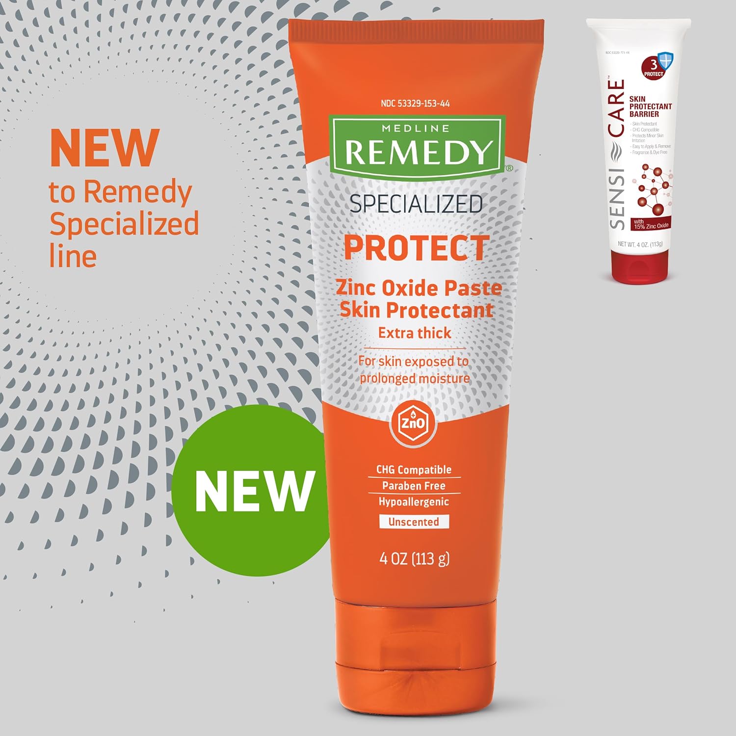 Medline Remedy Specialized Extra Thick Zinc Skin Paste (4 oz), Unscented, Micronized Zinc Oxide, Incontinence Cream, Diaper Rash, Barrier, Nourishing, Soothes Irritation, Wetness Protection
