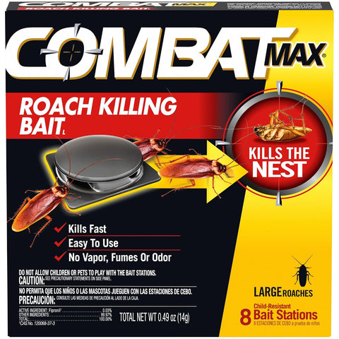 Combat Max Roach Killing Bait, Large Roaches, Kills the Nest, 8 Count