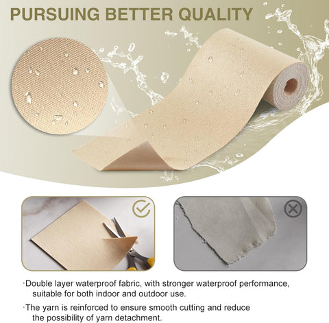 Gheeidau Canvas Repair Tape 4×70 Inch Waterproof Self-Adhesive Fabric Repair Patch for Repairing Boat Covers,Tents,Patio Umbrellas,Car Seats,Luggage,Sofas.(Dark Khaki)