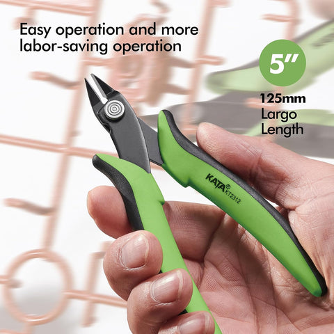KATA Mini Flush Cutters, 5 Inch Precision Wire Cutter Plier for Electronics