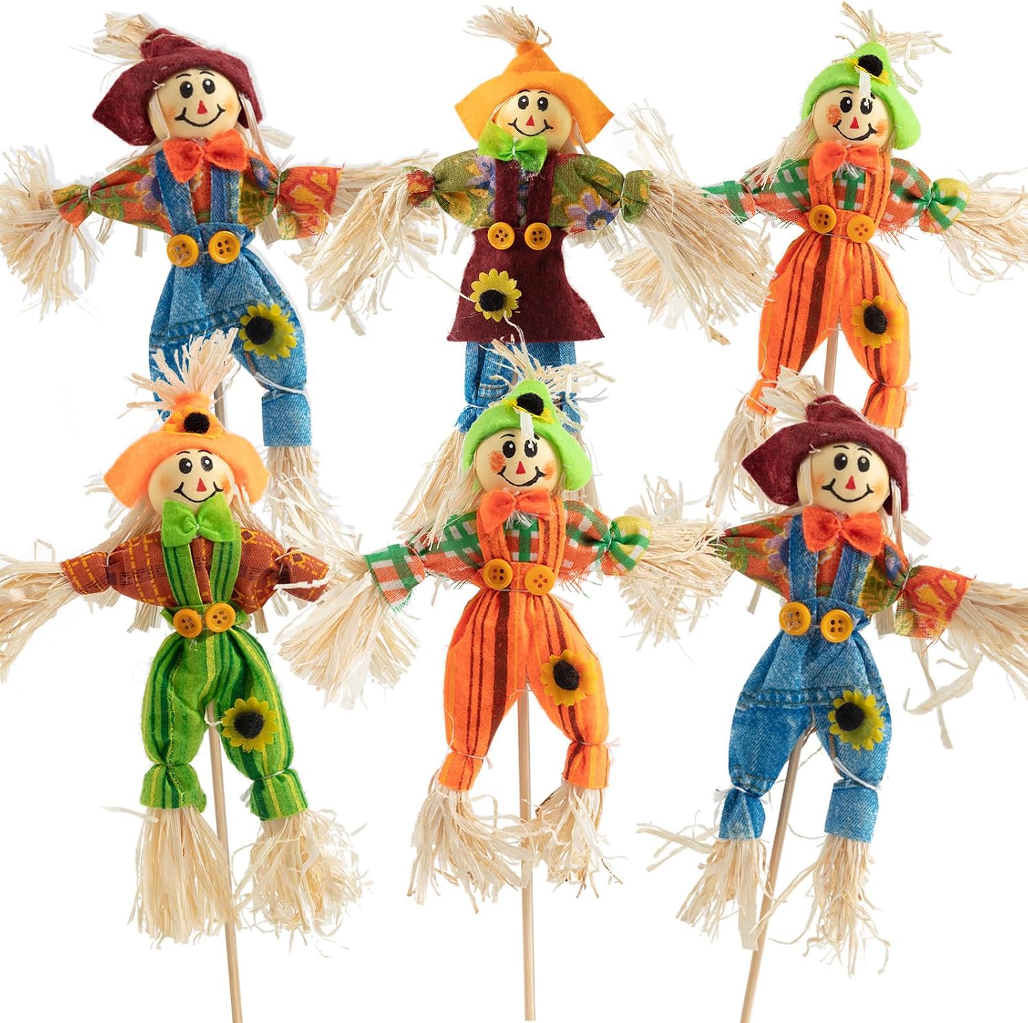 6 PCS Halloween Scarecrow Decorations, Scarecrows Fall Decor