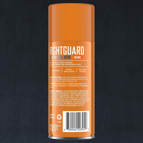 Right Guard Sport Original Scent Deodorant Spray - Aluminum Free Spray Deodorant for Men, 24-Hour Odor Protection, Anti-Stain, & Long-Lasting, 8.5 oz (12 Pack)