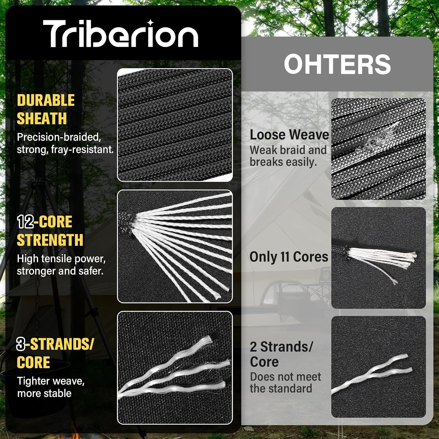 Paracord Rope 750 lb - 1000ft / 500ft / 200ft / 100ft 5/32" Parachute Cord 4MM 12-Strand para Cord - Heavy Duty Spool String for Survival,Camping Gear, Survival Bracelet, Clothesline