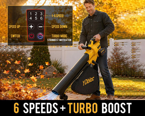 40V Cordless 3-in-1 Leaf Blower Vacuum Mulcher