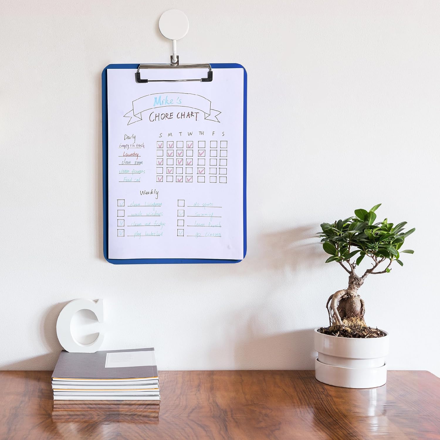 Mr. Pen- Plastic Clipboard, 12.5” x 9”, Navy Blue, Clipboard Plastic