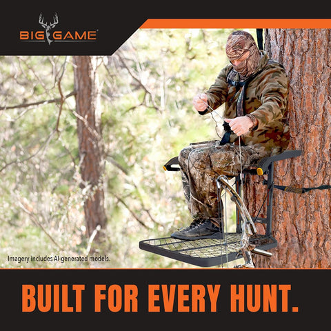 BIG GAME Captain 1-Person Hang-On Treestand with Flex-Tek Seat