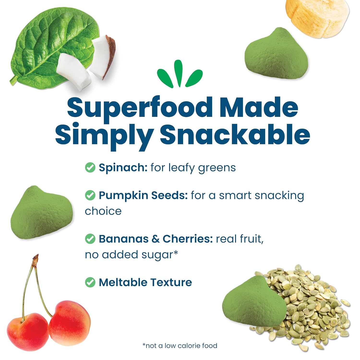 Amara Organic Sweet Greens & Banana Brain Blend Superfood Smoothie Melts