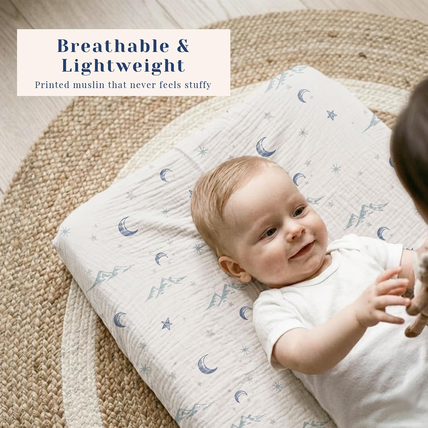 3 Pack Muslin Changing Pad Covers for Baby Boys and Girls