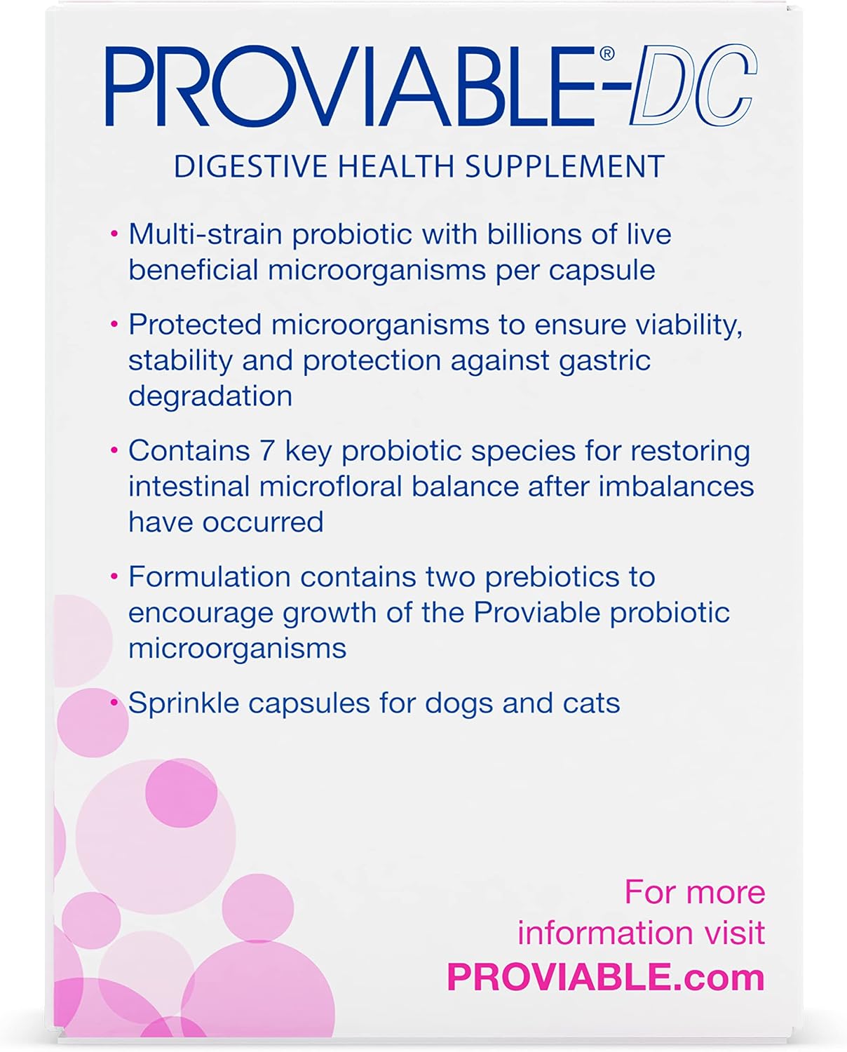 Nutramax Proviable Probiotics for Dogs & Cats, Sprinkle Capsules, 30ct