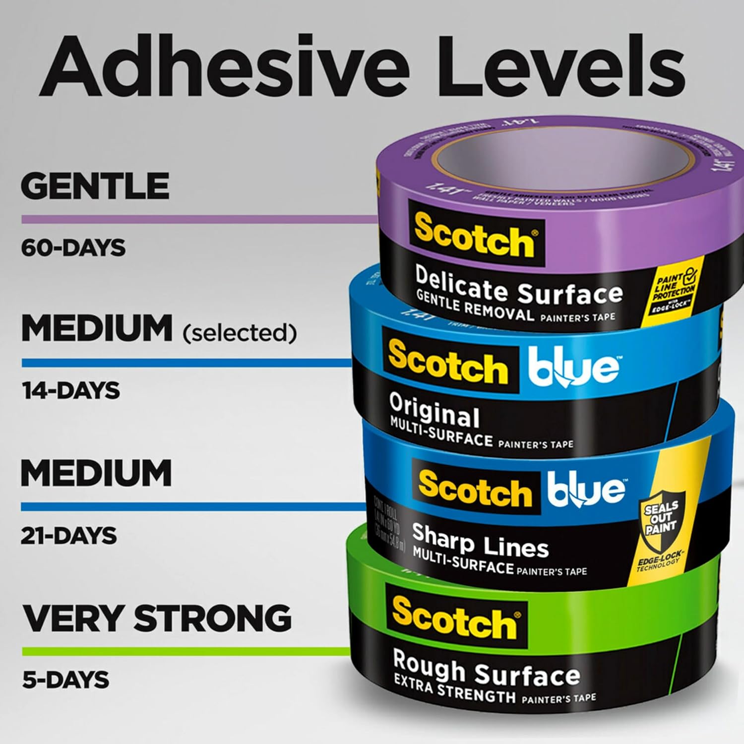 ScotchBlue Original Multi-Surface Painter's Tape 2 Inch Wide, 3 Rolls
