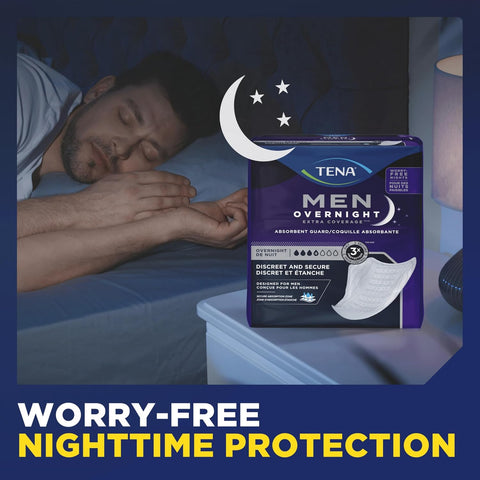 TENA Incontinence Guards, Overnight Absorbency & Advanced Odor Protection, Incontinence Guards for Men, 90 ct