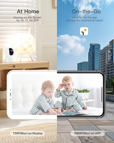 ARENTI 360° Baby Monitor with Camera and Audio, 2.4G WiFi with App (B2 Kit)