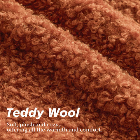 Foindtower Decorative Fuzzy Faux Fur Throw Pillow Covers 26x26 Burnt Orange