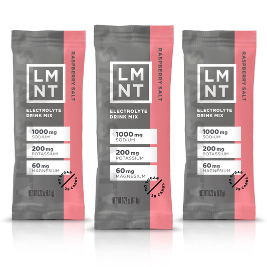 LMNT Zero Sugar Electrolytes - Raspberry Salt | Drink Mix | 30 Count