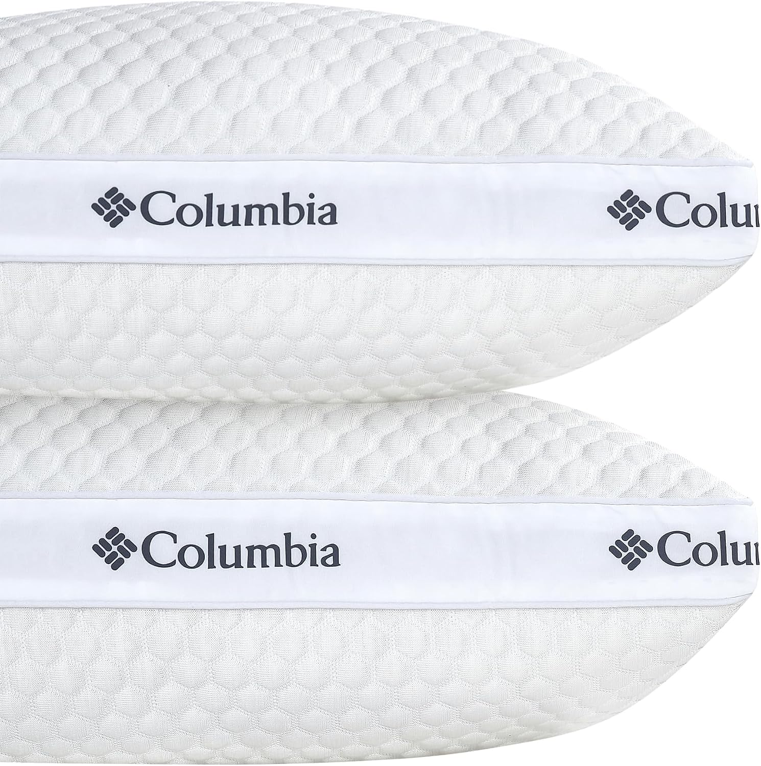 Columbia Ice Fiber Cooling Side Sleeper Pillows 2 Pack, Standard/Queen