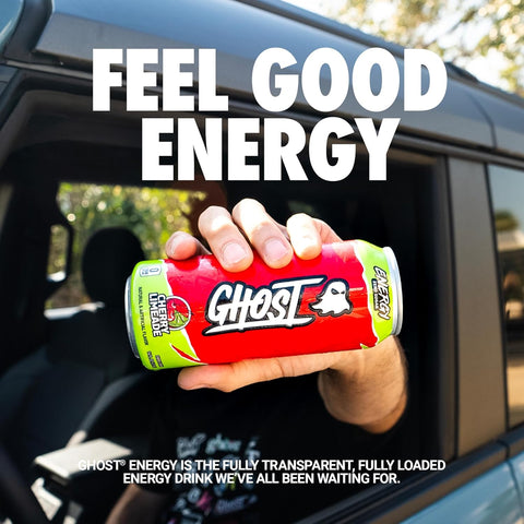 GHOST Energy Drink, Zero Sugars, 12-Pack, Cherry Limeade, 16oz