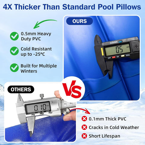 EPN Pool Pillows for Above Ground Pools, 8x8Ft Winter Pool Cover Pillow