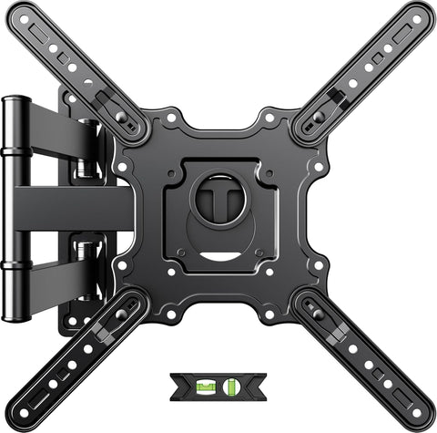USX Mount TV Wall Mount for Most 26-60 Inch TVs up to 77 lbs, Full Motion Wall Mount TV Bracket with Swivel Tilt Single Stud Design for Corner, Max VESA 400x400mm fit Most 32 40 42 43 50 55 60 TVs