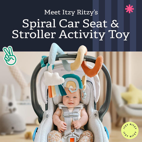 Itzy Ritzy Spiral Car Seat & Stroller Activity Toy, 0 Months & Up (Rainbow)
