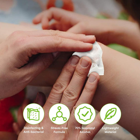 Care Touch Alcohol Prep Pads - 400 Count Alcohol Wipes Individually Wrapped, 1.18x2.36 Inches - 70% Isopropyl Swabs for Home, Medical, or First Aid Kits - Sterilized 2-Ply Pads