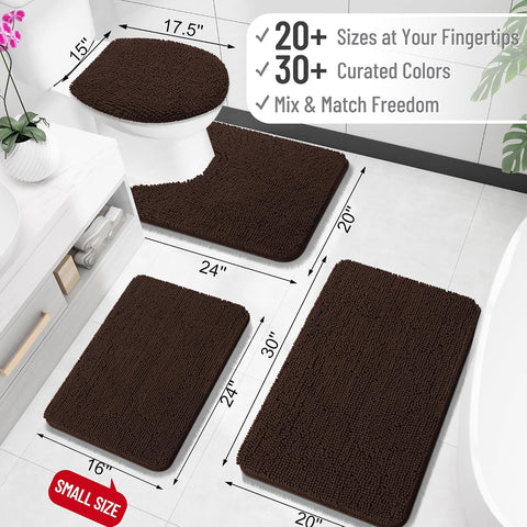 OLANLY Bathroom Rugs 32x20, Extra Soft Absorbent Chenille Bath Rugs