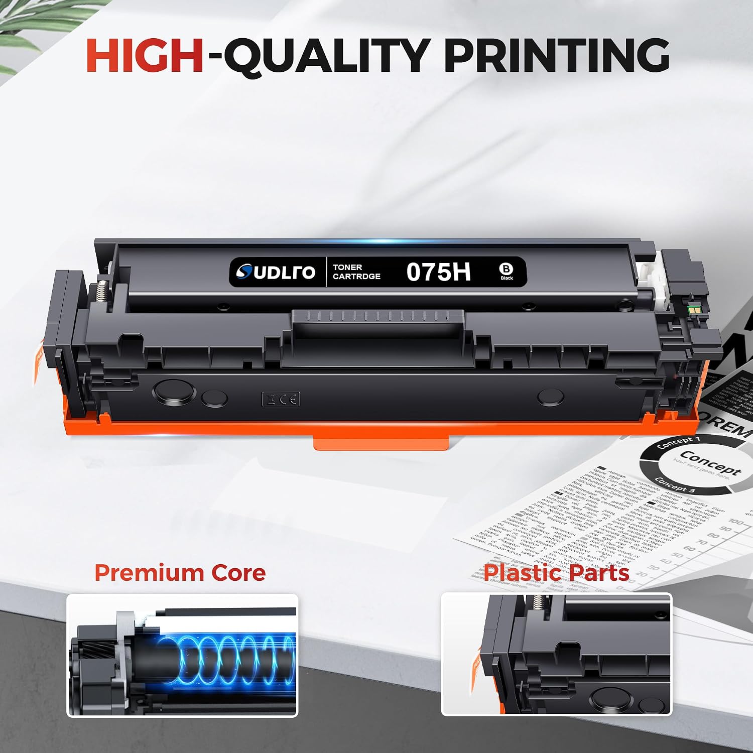 075H Toner Cartridges 4 Pack for Canon MF665Cdw LBP646Cdw with Chip