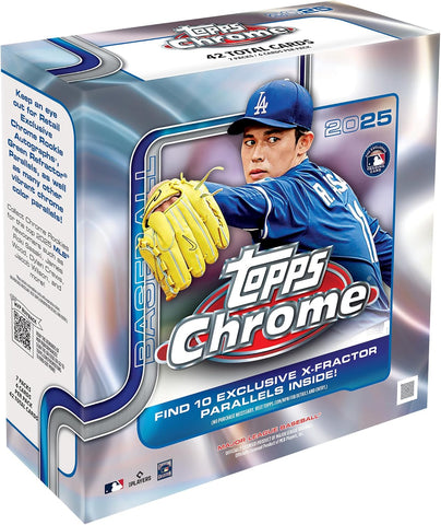 2025 Topps Chrome MLB Baseball - Factory Sealed - Mega Box