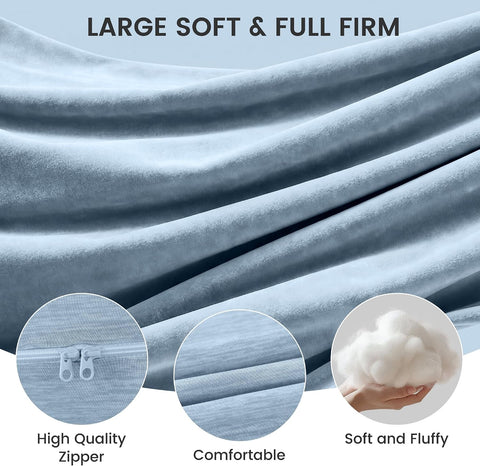 Jcickt Pregnancy Pillow for Sleeping,59 inch Maternity Pillow with Removable Washable Cover,J-Shaped Cooling Full Body Pregnant Pillow -Support for Backs,Legs, Belly, HIPS, Improve Sleep-Sky Blue