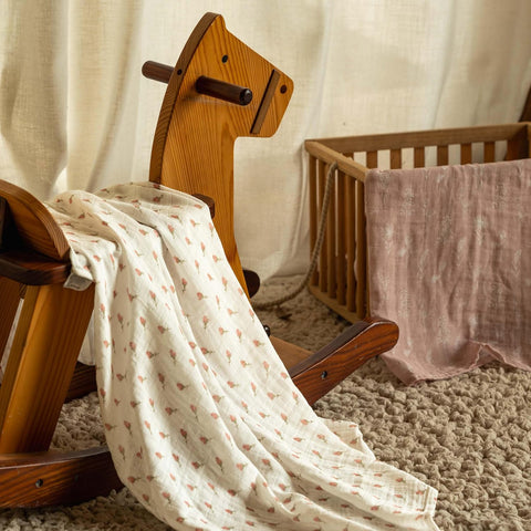 Muslin Swaddle Blankets for Newborn, Cotton Receiving Blanket