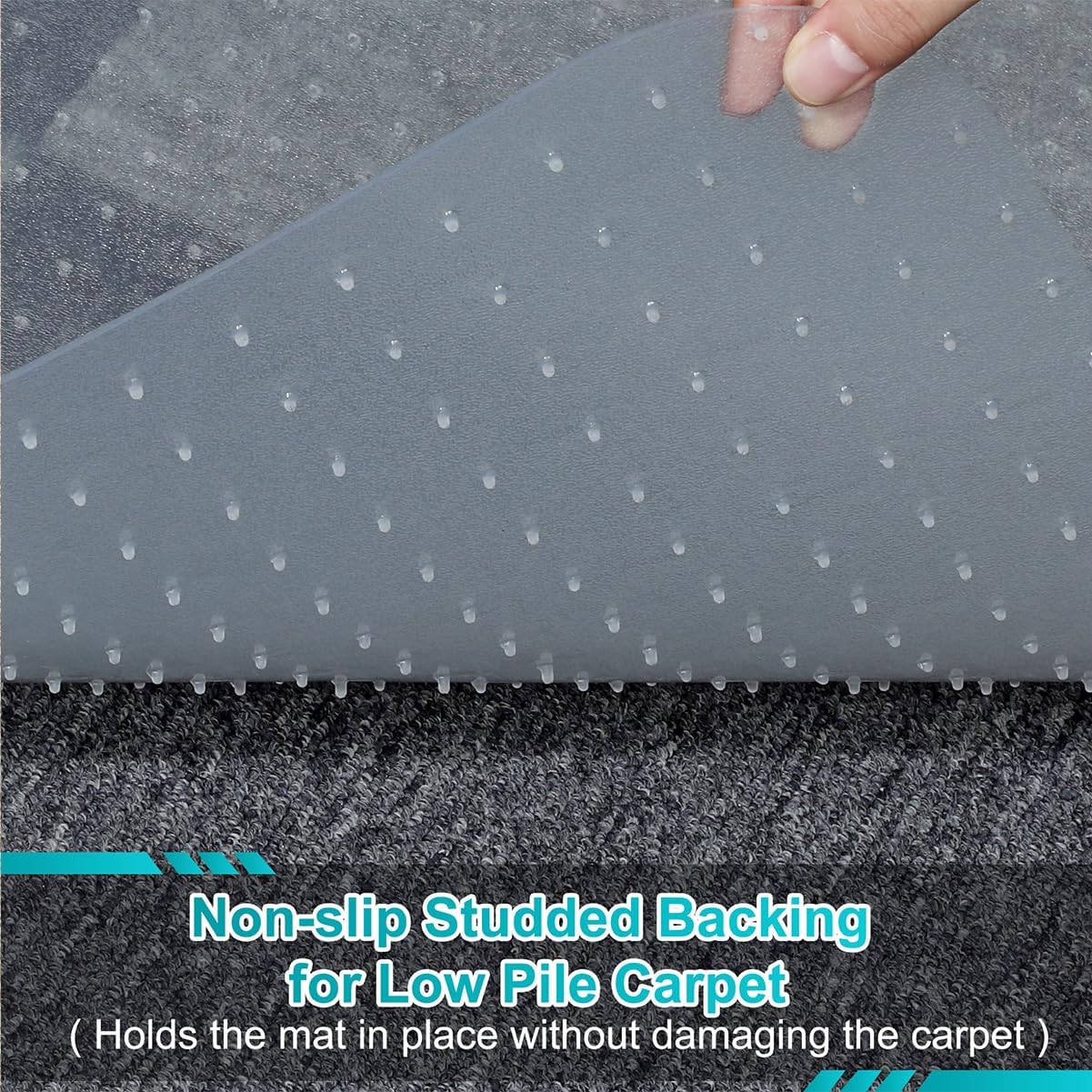 BesWin Office Chair Mat for Low Pile Carpet, 46'' x 96''