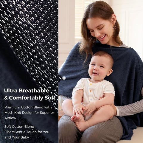 Momcozy Nursing Cover, Privacy Breastfeeding Cover with Soft Breathable