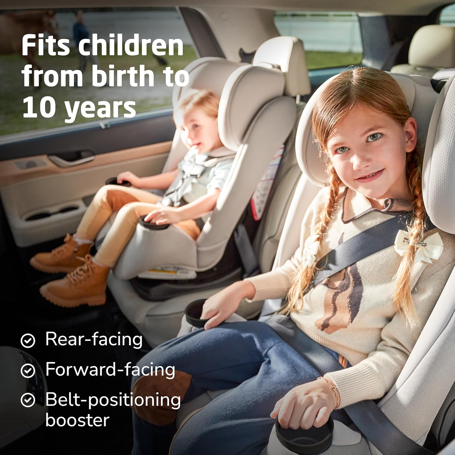 Maxi-Cosi Pria All-in-One Convertible Car Seat, Infant to Toddler Car Seat, Easy-Install Harness, Machine-Washable Cover, 5-100 lbs, Seascape