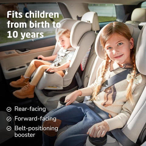 Maxi-Cosi Pria All-in-One Convertible Car Seat, Infant to Toddler Car Seat, Easy-Install Harness, Machine-Washable Cover, 5-100 lbs, Seascape