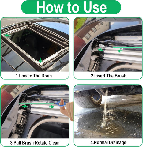 Auto Sunroof Drain Cleaning Tool, 120 Inch Flexible Tube Cleaning Brush