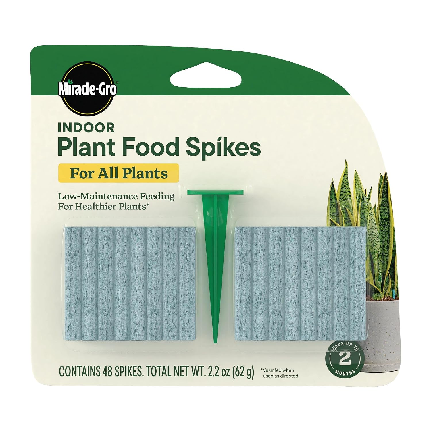 Miracle-Gro Indoor Plant Food Spikes for All Plants, 48 Spikes