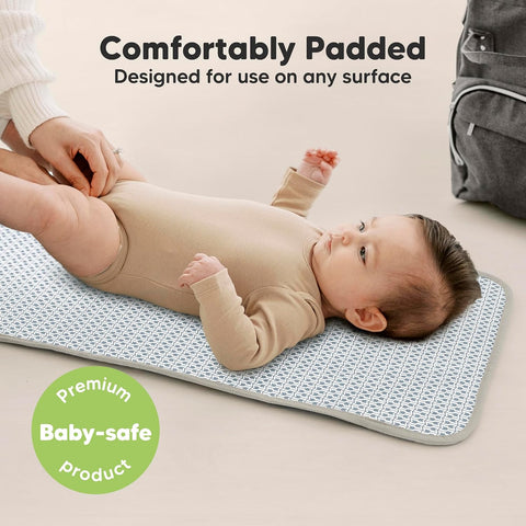 KeaBabies Portable Diaper Changing Pad, Easy Wipe Clean, 25x13 (Prairie)