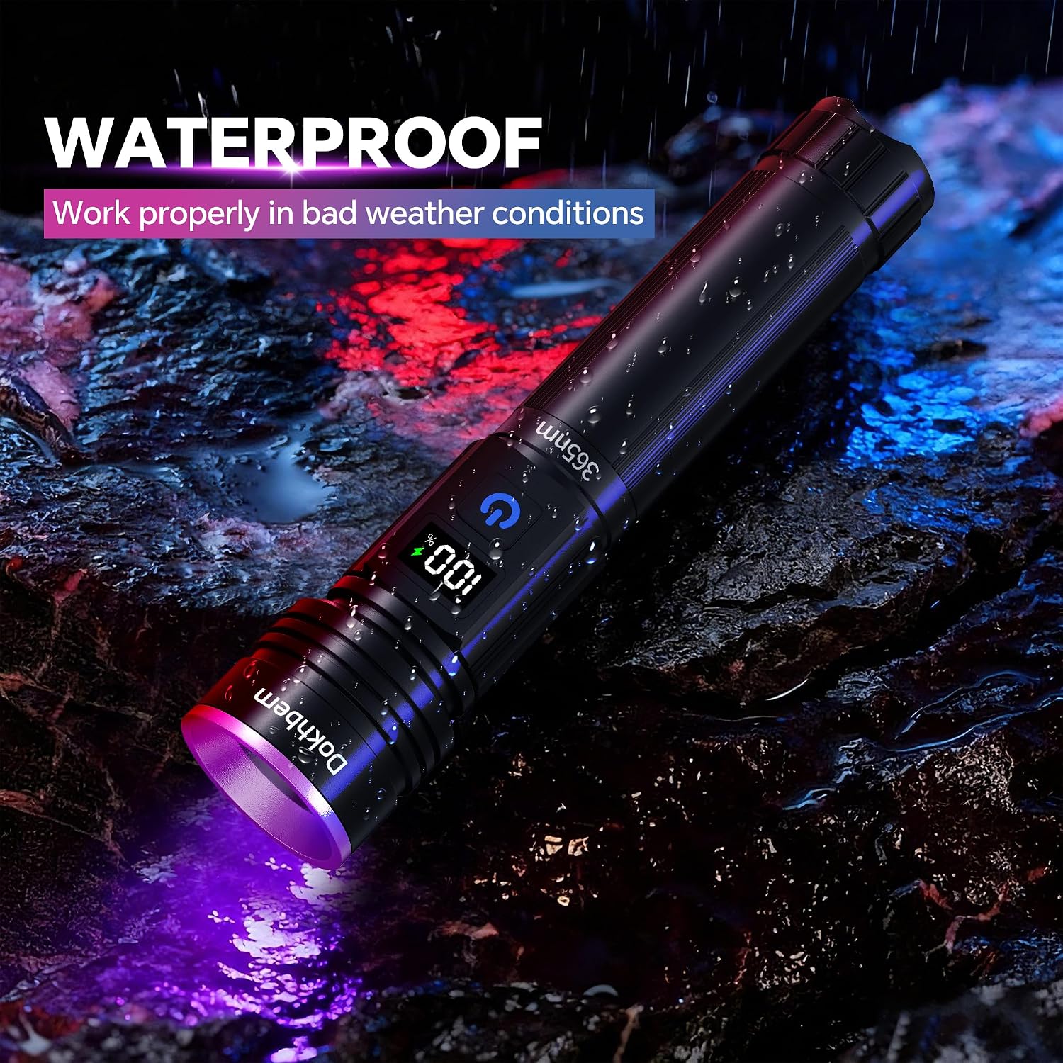 365nm UV Light Flashlight Rechargeable Black Light for Pet Urine Detection