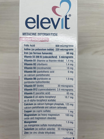 Elevit TAB with Iodine 100s Standard Shipping