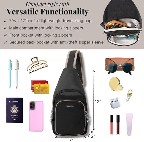 Baggallini Securtex Anti-Theft Daytripper Sling