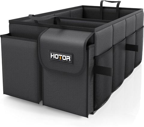 HOTOR Trunk Organizer - Foldable Car Organizer for SUVs & Sedans Storage